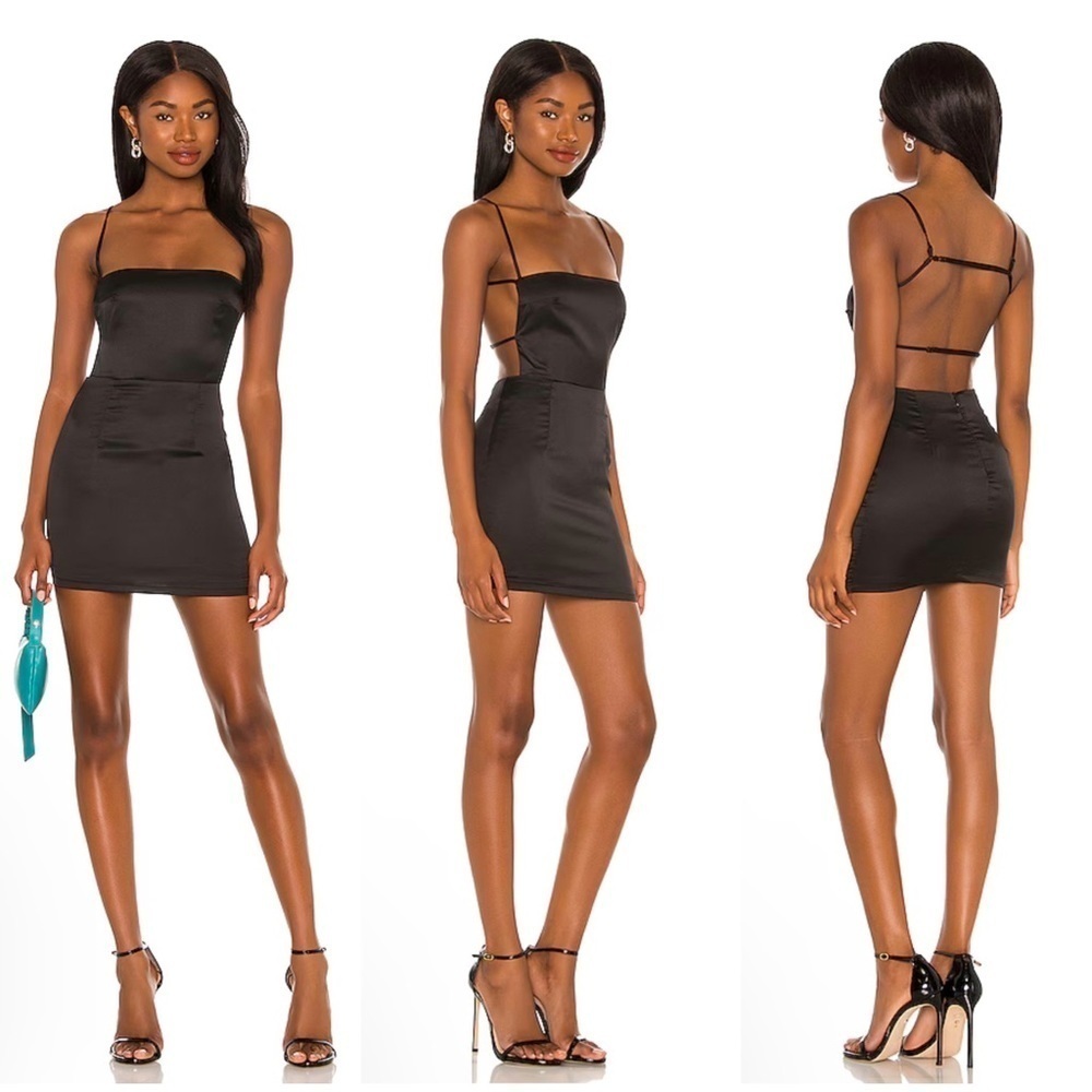 Revolve Superdown Sienna Strappy Back Dress in Black Size XS